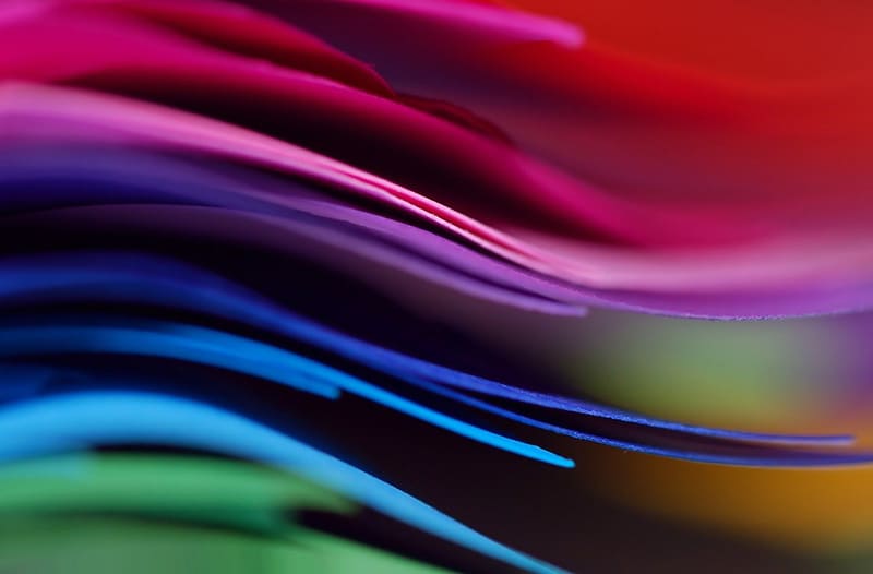 Colourful sheets of paper