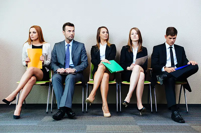 Business people waiting for job interview