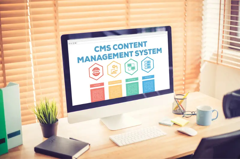 CMS Content Management System concept