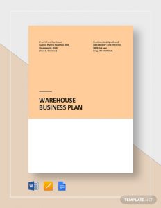 Warehouse Business Plan Template