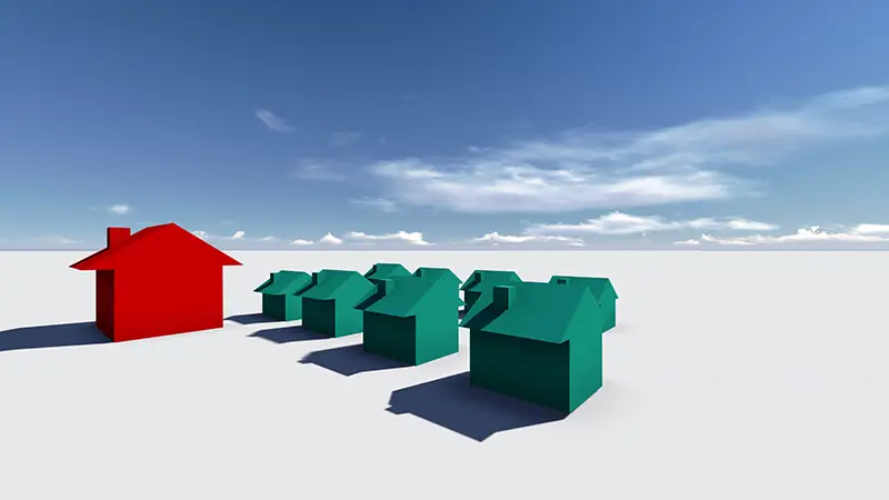 Real Estate Concept made in 3d software