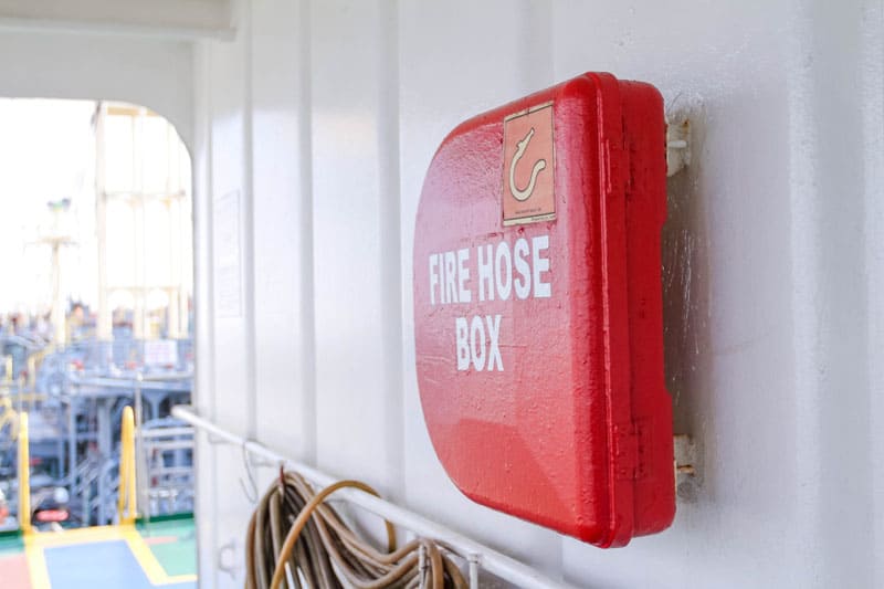 fire hose box - health and safety in the workplace
