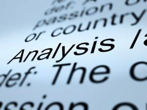 Analysis Definition Closeup Shows Probing Study Or Examining