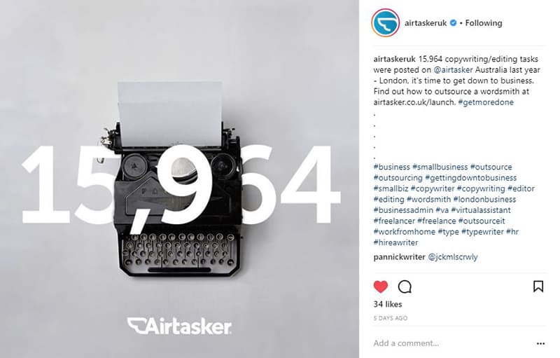 airtasker - 15964 copywriting/editing tasks