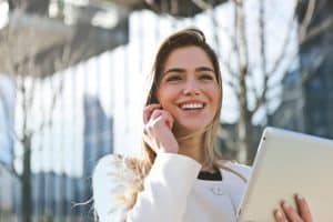 Young woman on mobile phone Carving Out Your Own Career Path