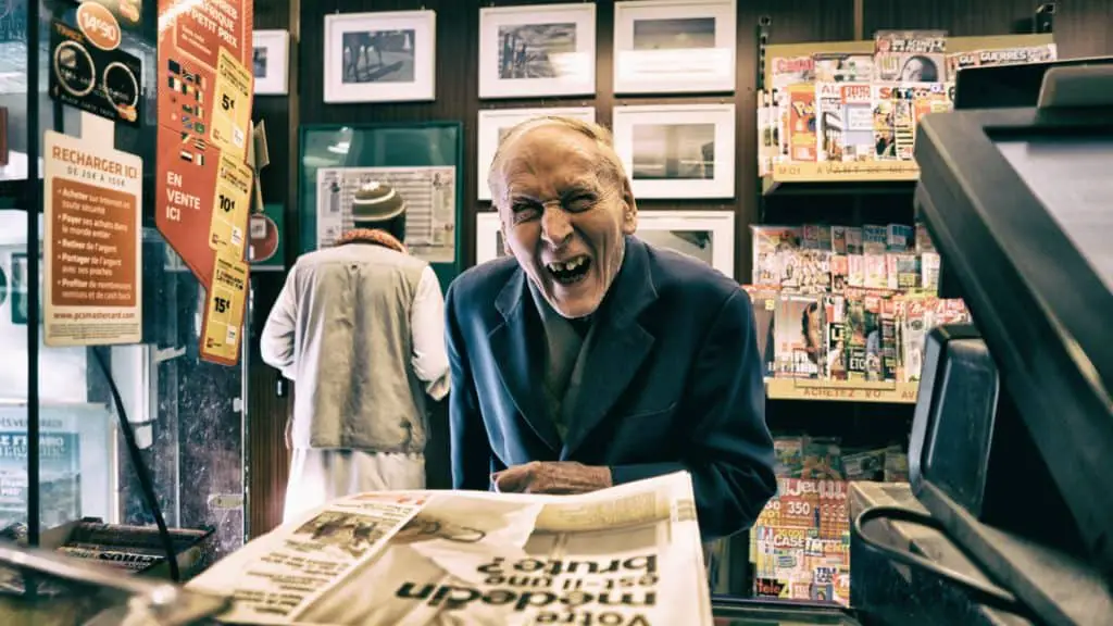 A Loyal customer buying newspaper.