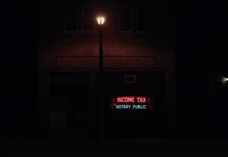Neon signs - notarry public income tax