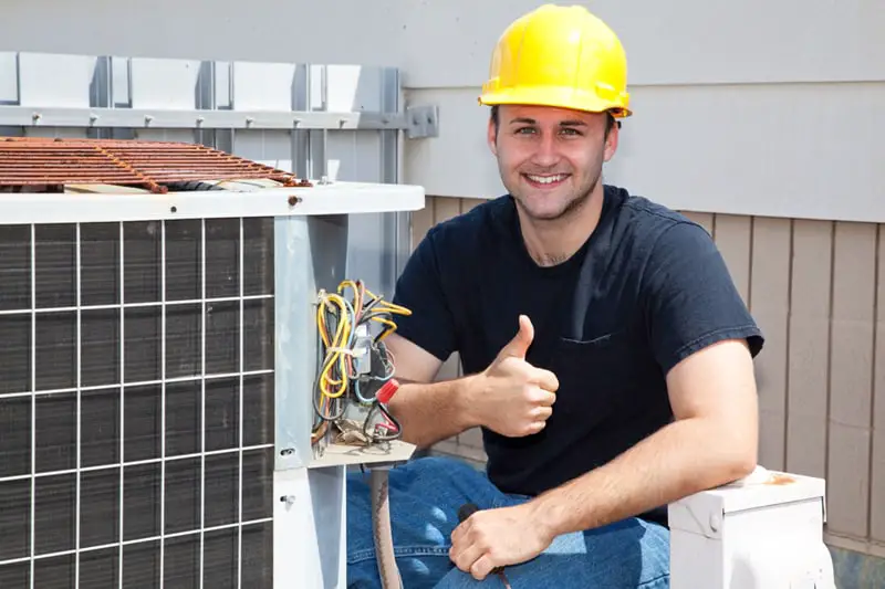 HVAC company engineer at work