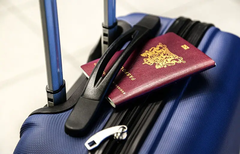 passport luggage business travel