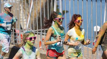rainbow colour run to raise money for charity