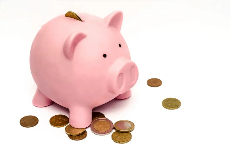 Ways to Finance Your Business - savings - piggy bank and coins 