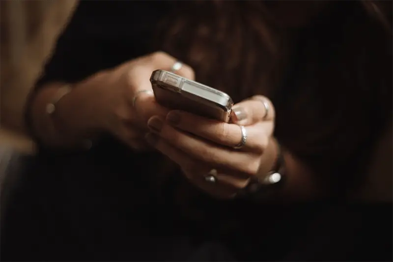 person holding smartphone