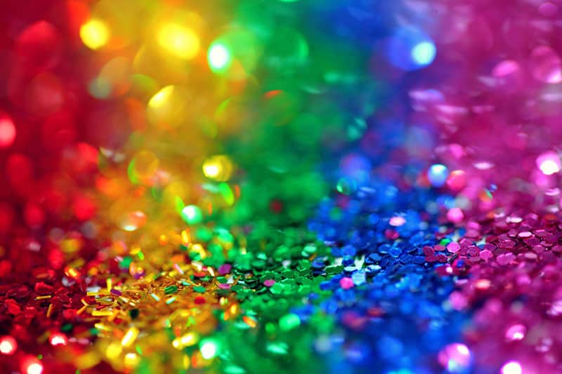Assorted rainbow coloured sequins
