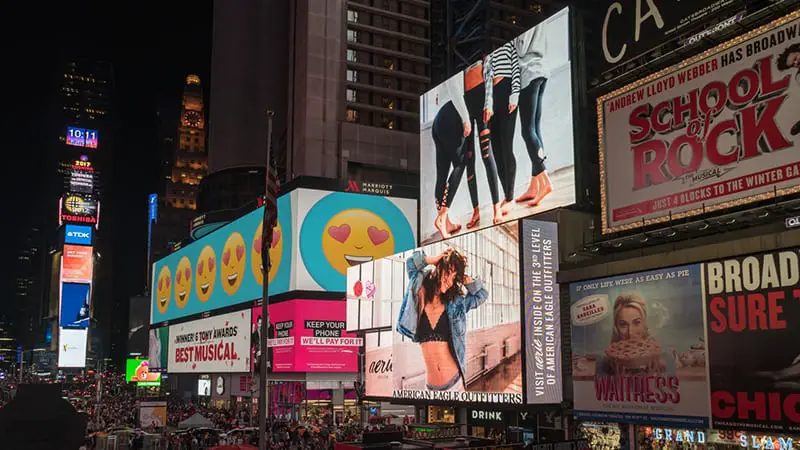advertisements architecture billboards Broadway