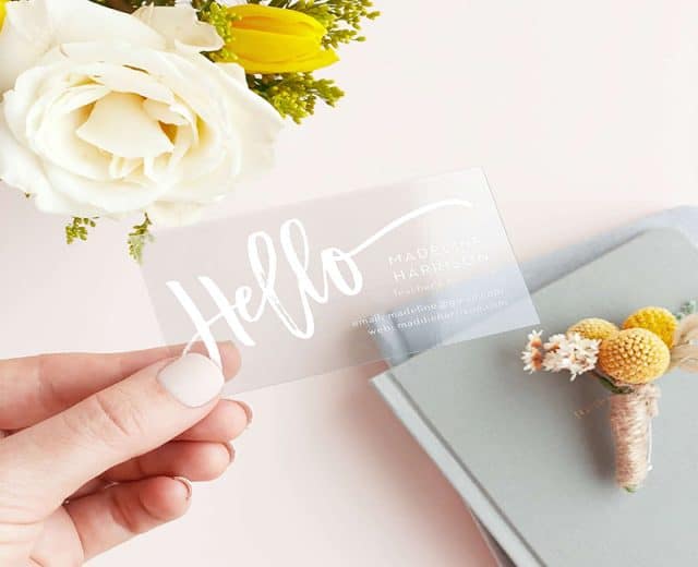 5 Massive Benefits You Can Reap From Transparent Business Cards ...