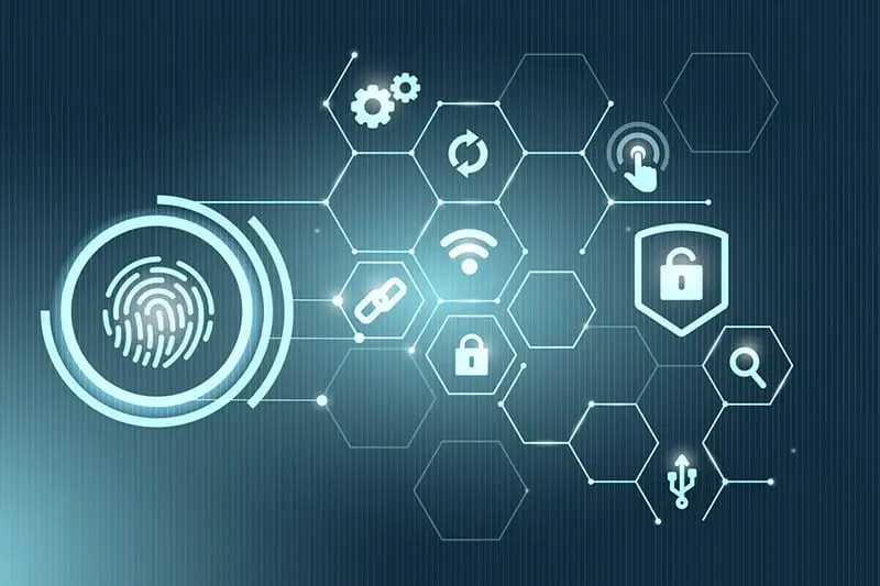 data security - biometric security concept