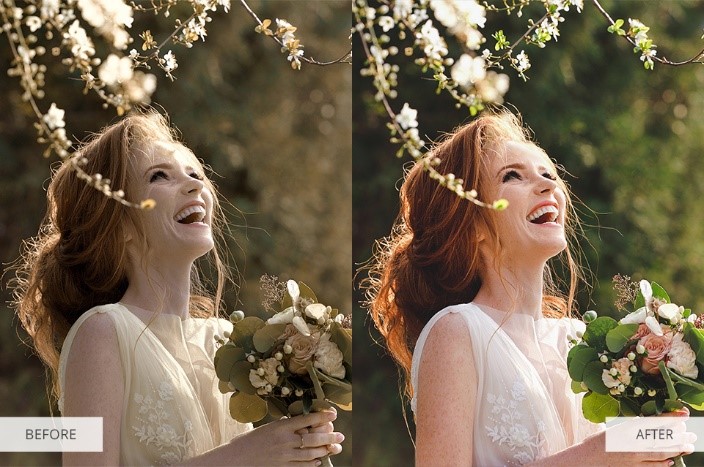  Wedding Portrait Lightroom Presets-Before and After