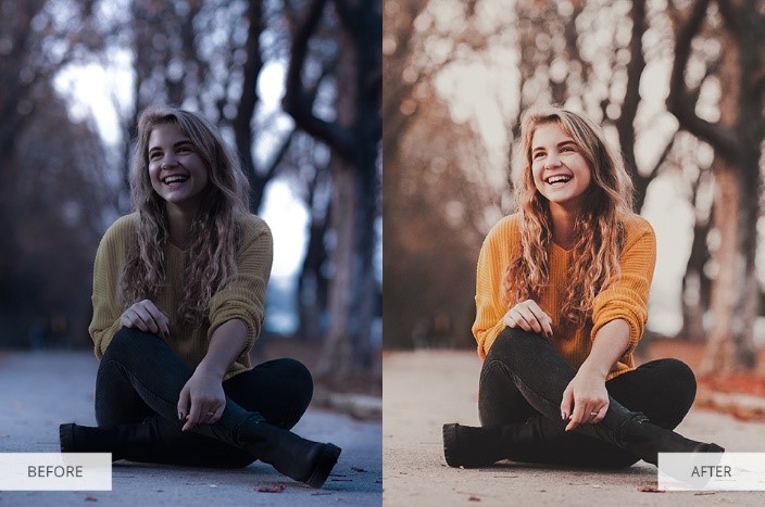 Chocolate Effect Lightroom Presets for Portraits-Before and After