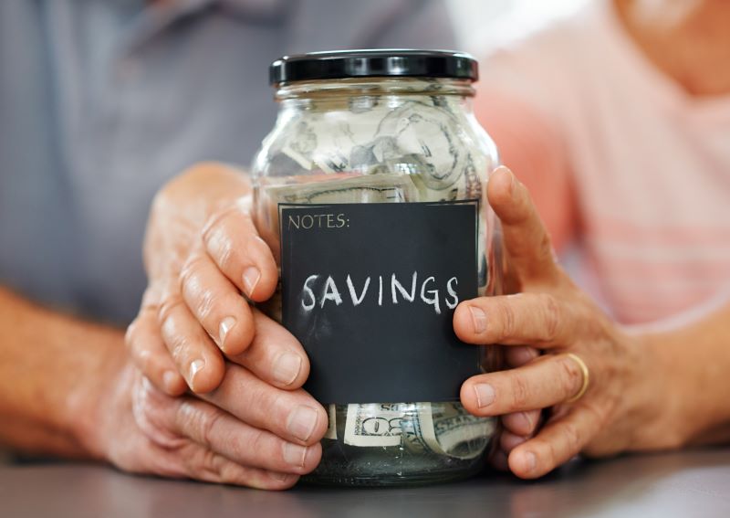 Savings for retirement concept