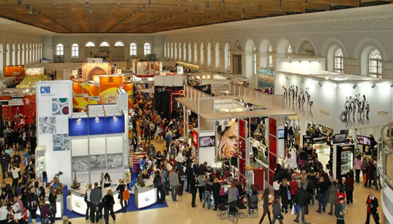 Exhibition stands at trade show