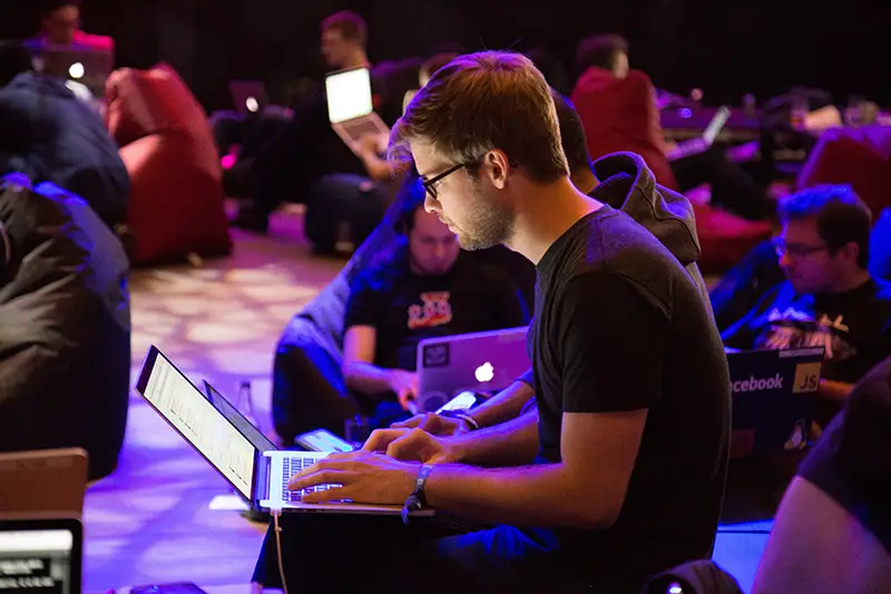 A group people working on each laptop