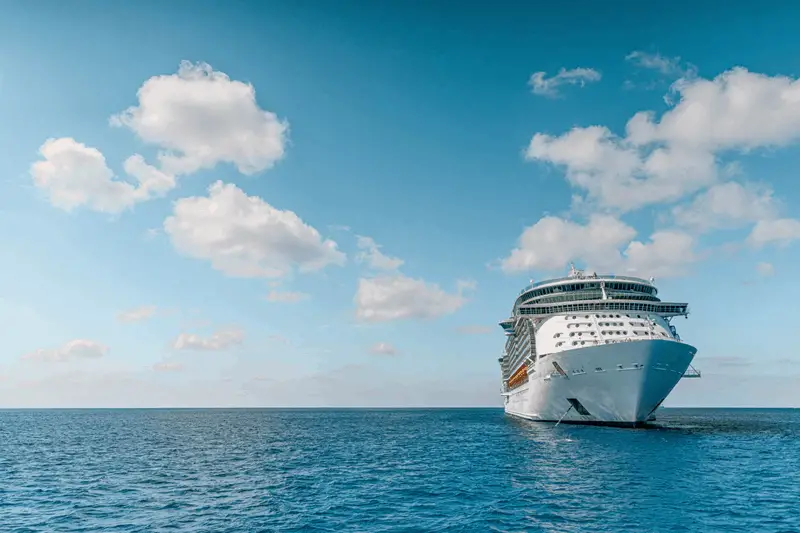 Cruise ship on open water