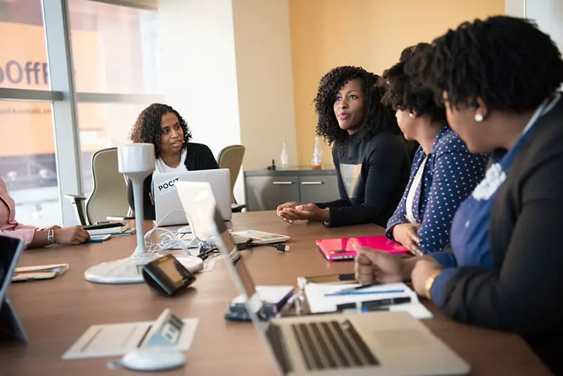 Four women at the conference room