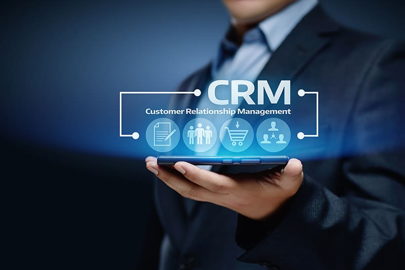 CRM Customer Relationship Management Business Internet Techology Concept.