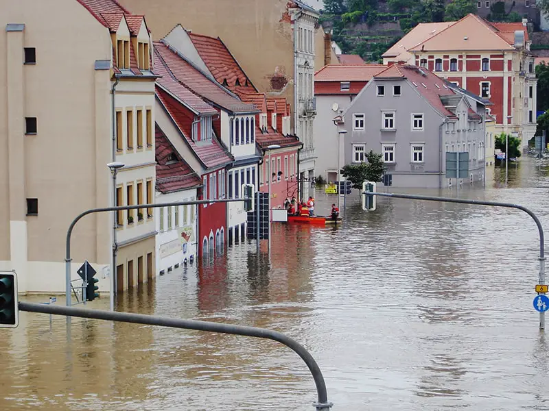 High water in the city