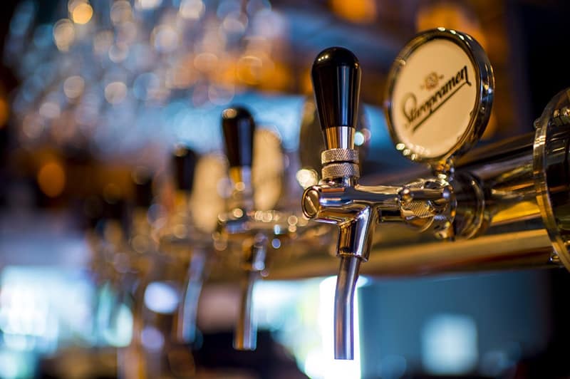 Focused image of brewery machinery