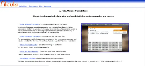 Aclula calculator