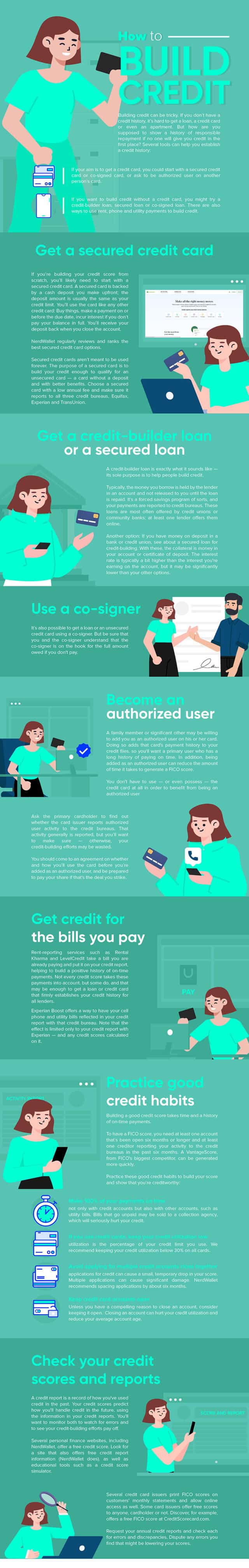 how to build your credit - infographic