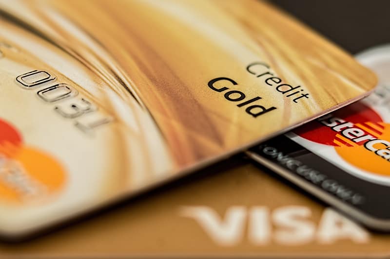 Gold visa master card