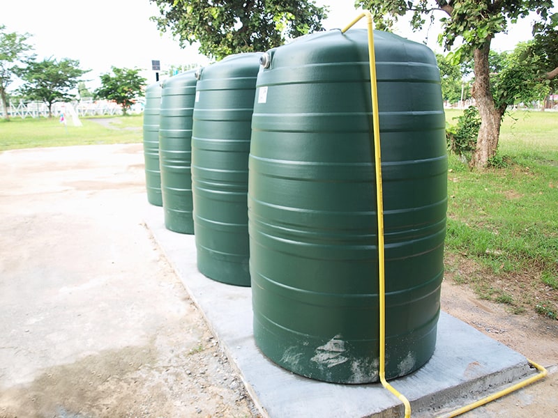 Green water container tank