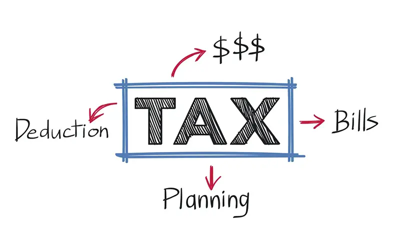 Tax deduction bill and planning illustration