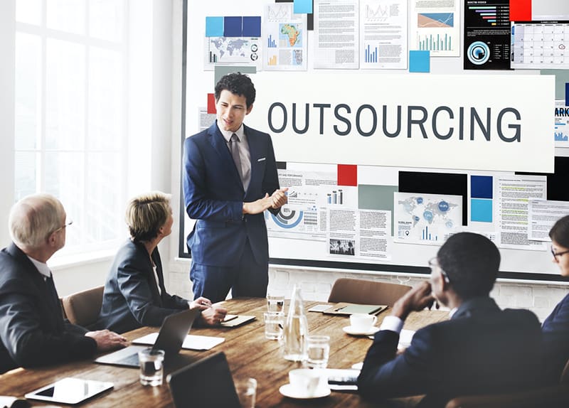 Outsourcing Function Tasks Contract Business Concept
