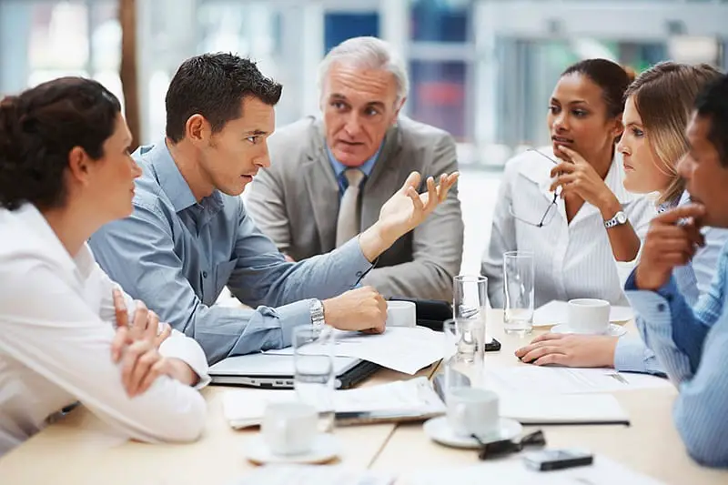 Group of people in a business meeting