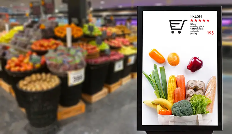 Intelligent digital monitor interactive signage - digital signage display