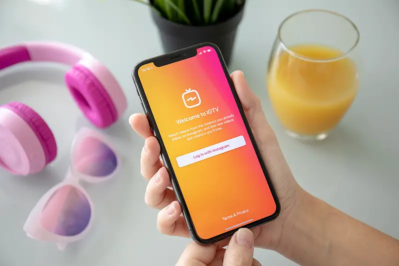 IGTV Instagram on smartphone screen