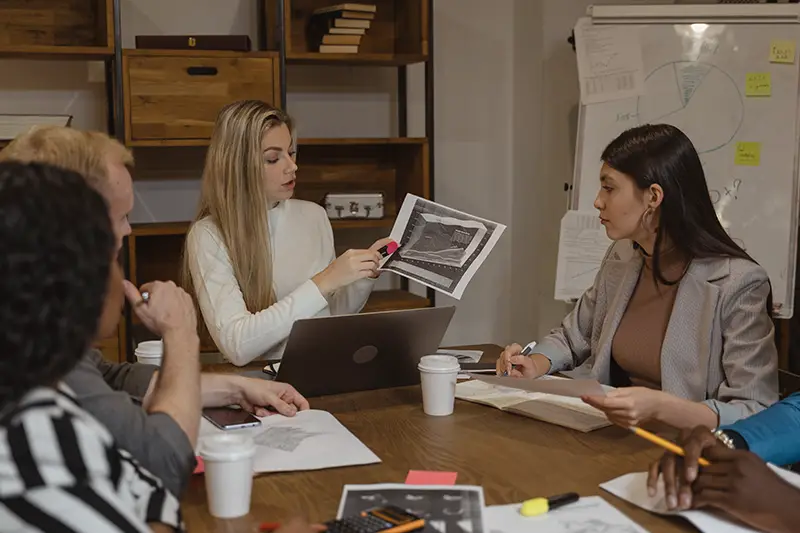 Group of people having a business meeting