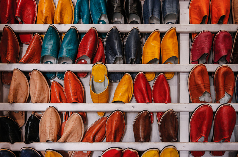 Babouches de Marrakech – colourful shoes – inventory