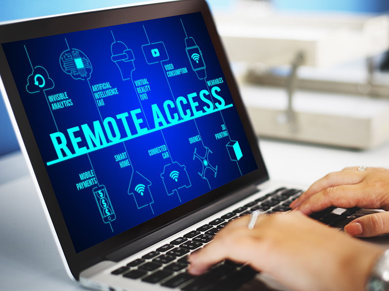 Remote Access Connected Technology Concept