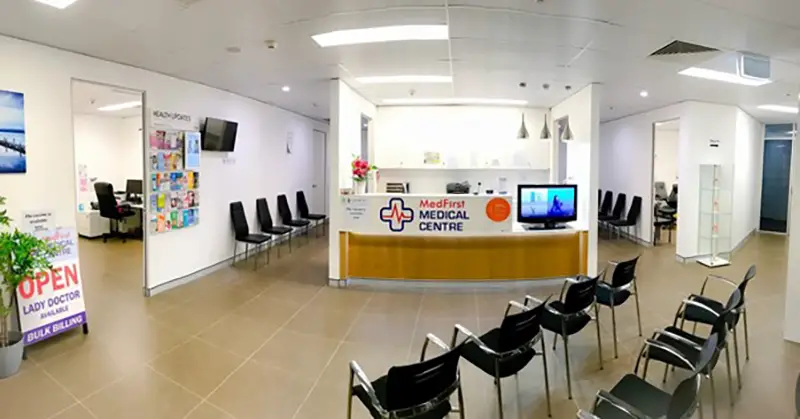 Medical center waiting area