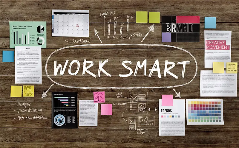 Work Smart Effectively Creative Thinking Concept