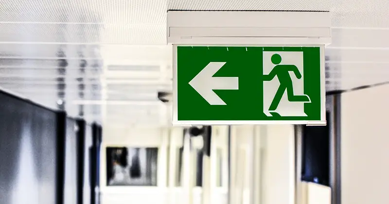 Emergency exit sign