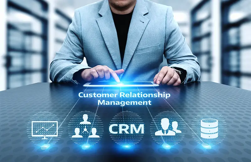 CRM Customer Relationship Management Business Internet Technology Concept.