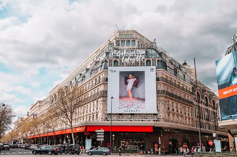 Gallery lafayette department store Paris France