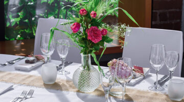 Elegant table arrangement for occasion