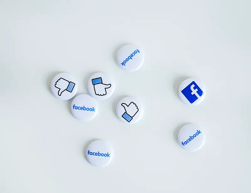 Facebook button pins