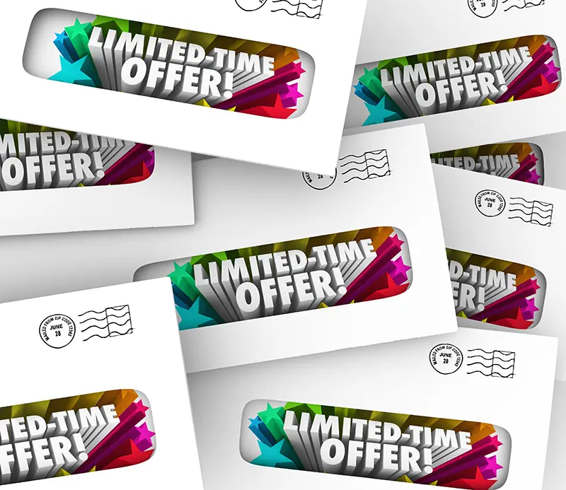 Limited Time Offer Envelopes Junk Direct Mail Advertising Special